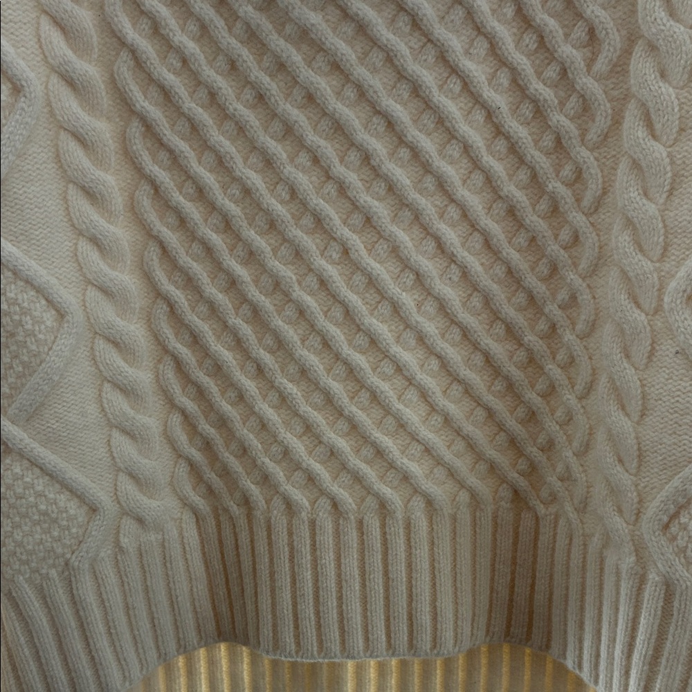 Sunday Best Cream Cable Knit Sweater - Picture 3 of 7